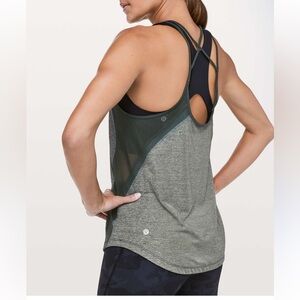 lululemon athletica Olive and Gray Tank Top